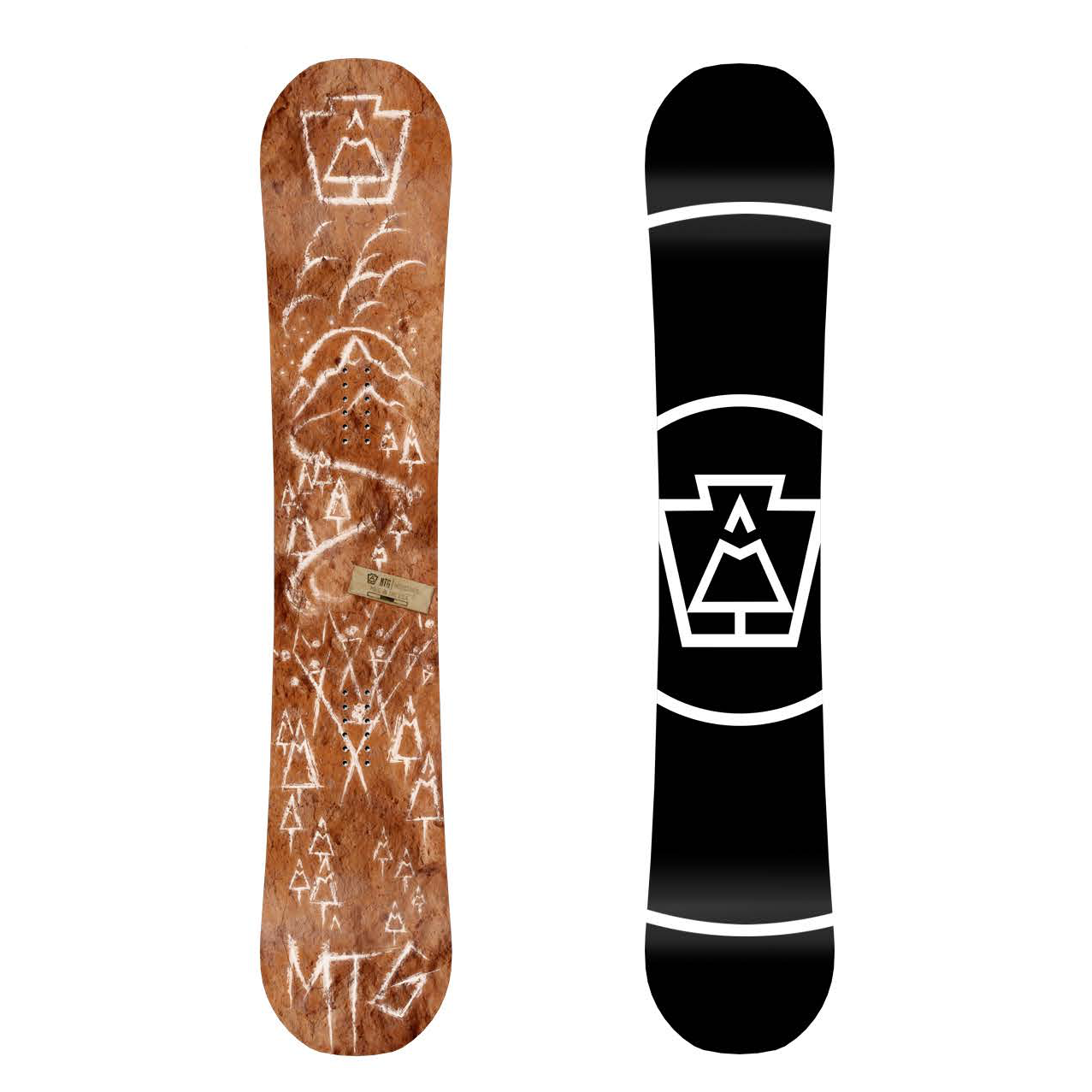 MTG Industries RockArt Series Snowboard — top and base view