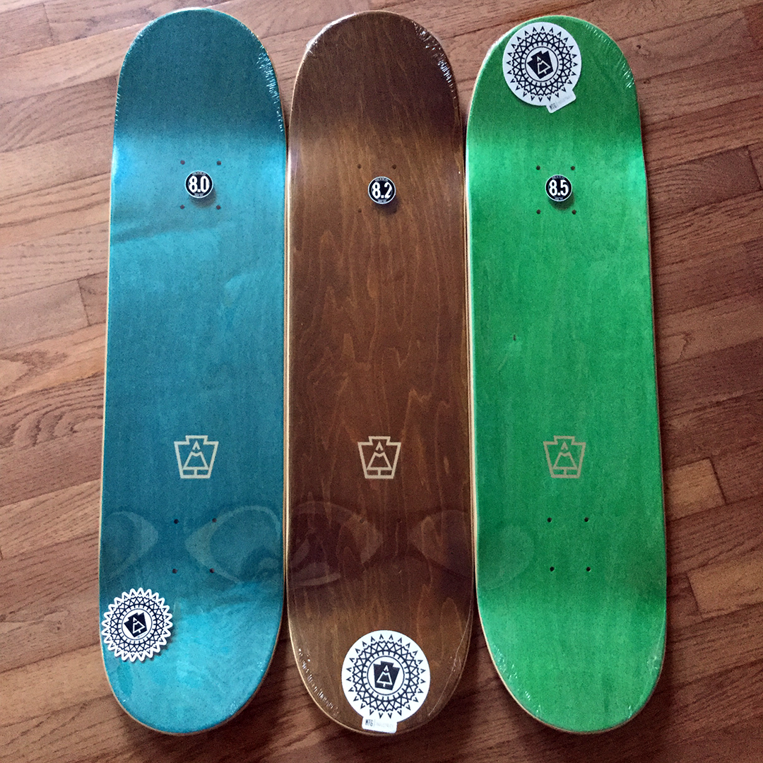 WildLife Series deck tops — assorted stained colors